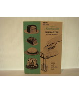 SUNBEAM MIXMASTER HAND MIXER RECIPE &amp; INSTRUCTION MANUAL 1960 - $10.25 CAD