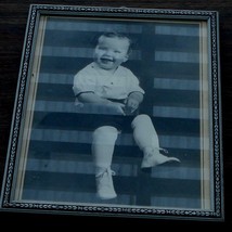 Nice Vintage Framed Black And White Baby Photo, Great Frame, Vg Cond - £13.13 GBP