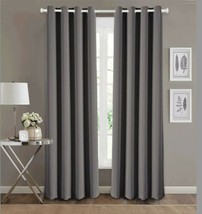 1 pc Regal Comfort Solid Blackout Curtain Panel with Grommet Top (Charcoal) - £23.72 GBP