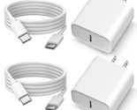 2 Pack 20W Usb C Pd Wall Charger Fast Charging 6Ft Type C Cable Compatib... - $18.99