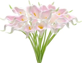 Mandy&#39;S 20 Pcs. Light Pink Artificial Calla Lily Silk Flowers 13 Point4&quot; For - £26.50 GBP