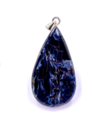 92.5 SILVER PENDANT - Pietersite Cabochon Pendant - Pear Pendant - 54x30mm - $100.00