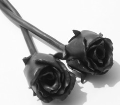 Forever Love Unity Entwined Rose Buds Wedding gift Handmade Forged Iron ... - £78.62 GBP
