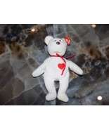 TY BEANIE BABY VALENTINO THE LOVE BEAR WITH PVC PELLETS NEW - £40.77 GBP
