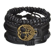 Tree of Life Leather Bracelet Set - £6.67 GBP