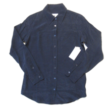 NWT Equipment Brett in Peacoat Blue Washed Silk Button Down Shirt XS $230 - £71.47 GBP