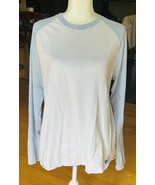 Slade Wilder L White Light Blue Raglan Long Sleeve T Shirt No. 151 - $51.55 CAD