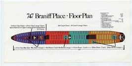 Braniff International 747 Braniff Place Floor Plan &amp; Hawaii Service 1971 - £17.20 GBP