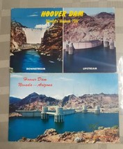Arizona AZ Nevada NV Boulder City Hoover Dam Colorado River Postcard Old Vintage - £6.70 GBP