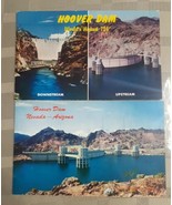 Arizona AZ Nevada NV Boulder City Hoover Dam Colorado River Postcard Old... - £6.73 GBP