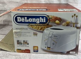 New Open Box DeLonghi White RotoFryer D-895U Cool Touch Easy Clean Deep Fryer - $74.24