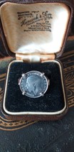 Antique Vintage 1918 George V Sterling Silver Coin Ring Signet , Size UK N, US 7 - £76.23 GBP
