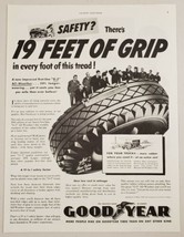 1941 Print Ad Goodyear G-3 All-Weather Tires 19 Feet of Grip Safety Tread - £10.53 GBP