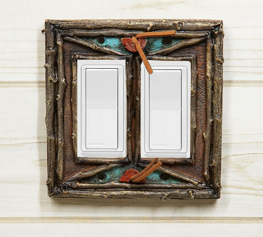 Pack of 2 Southwestern Tribal Navajo Branchwood Double Gang Rocker Wall ... - $24.99