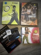 Zumba Incredible Slimdown + Zumba Country + Basic Steps Level 1 DVD Set + Wrap!! - £17.17 GBP