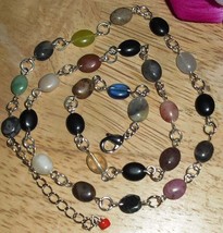  Gorgeous Genuine Multi Gemstone Necklace - £14.05 GBP