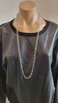 LAGOS Sterling Silver 36&quot;  Link Caviar and Smooth Chain Necklace - £559.54 GBP