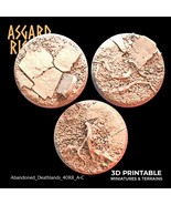 3D Printed Asgard Rising Abandoned Deathlands 3x 40mm Round Base Wargami... - $242.14 MXN