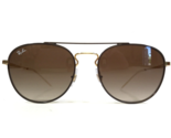 Ray-Ban Sunglasses RB3589 9055/13 Brown Gold Round Frames with Brown Lenses - $118.79