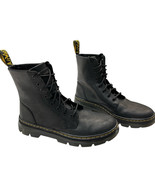 Dr Martens Combs Boots Men 11 Black Wyoming Nubuck Leather Lace Up Comba... - $93.14