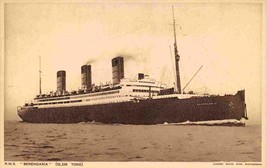 RMS Berengaria Ocean Liner Ship Cunard White Star Line postcard - £5.93 GBP
