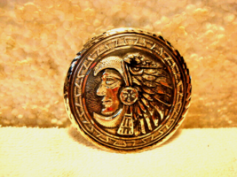 Sterling Silver Aztec Eagle Warrior Pin, Pendant Signed E.V.B - £105.44 GBP
