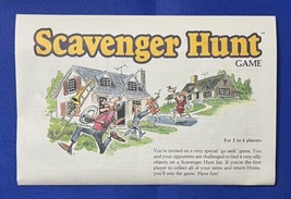 1983 Scavenger Hunt Board Game Replacement Parts Pieces: Game Instructions - $5.39