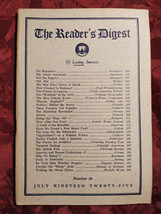 Reader&#39;s Digest July 1925 Booth Tarkington Bruce Barton O. Henry Heywood Broun - £48.35 GBP