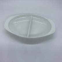 Vintage USA PYREX 1063 Oval 2 Section 1.5 Qt Divided Casserole Baking Dish - £8.30 GBP