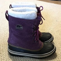 Sorel Carnival Purple Fuchsia Floral Winter Waterproof Boots Womens Size 6 - £63.50 GBP