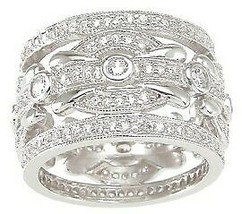 1.5 CT Anniversary Wedding Band Ring Womens Bridal Sterling Silver Size 5-9 - £65.59 GBP