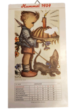 1959 2026 Hummel Calendar Postcard Print Germany Glossy Full Color 12 Month - $15.34