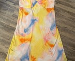 DVF Diane Von Furstenberg Target Rainbow Sunset Long Satin Slip Dress 2X - $38.59