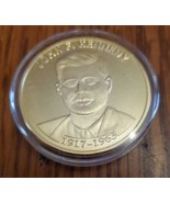 John F.Kennedy 1917-1963 Presidental Commemorative Gold Coin in plastic ... - £23.29 GBP