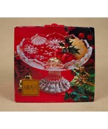 MIKASA CRYSTAL SNOWFLAKE FROST 6.5&quot; FOOTED CANDY BONBON DISH BOWL SA 959... - $447.64 MXN