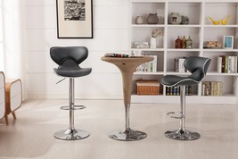 Grey Masaccio Cushioned Leatherette Upholstered Airlift Swivel Barstool Set From - £106.25 GBP