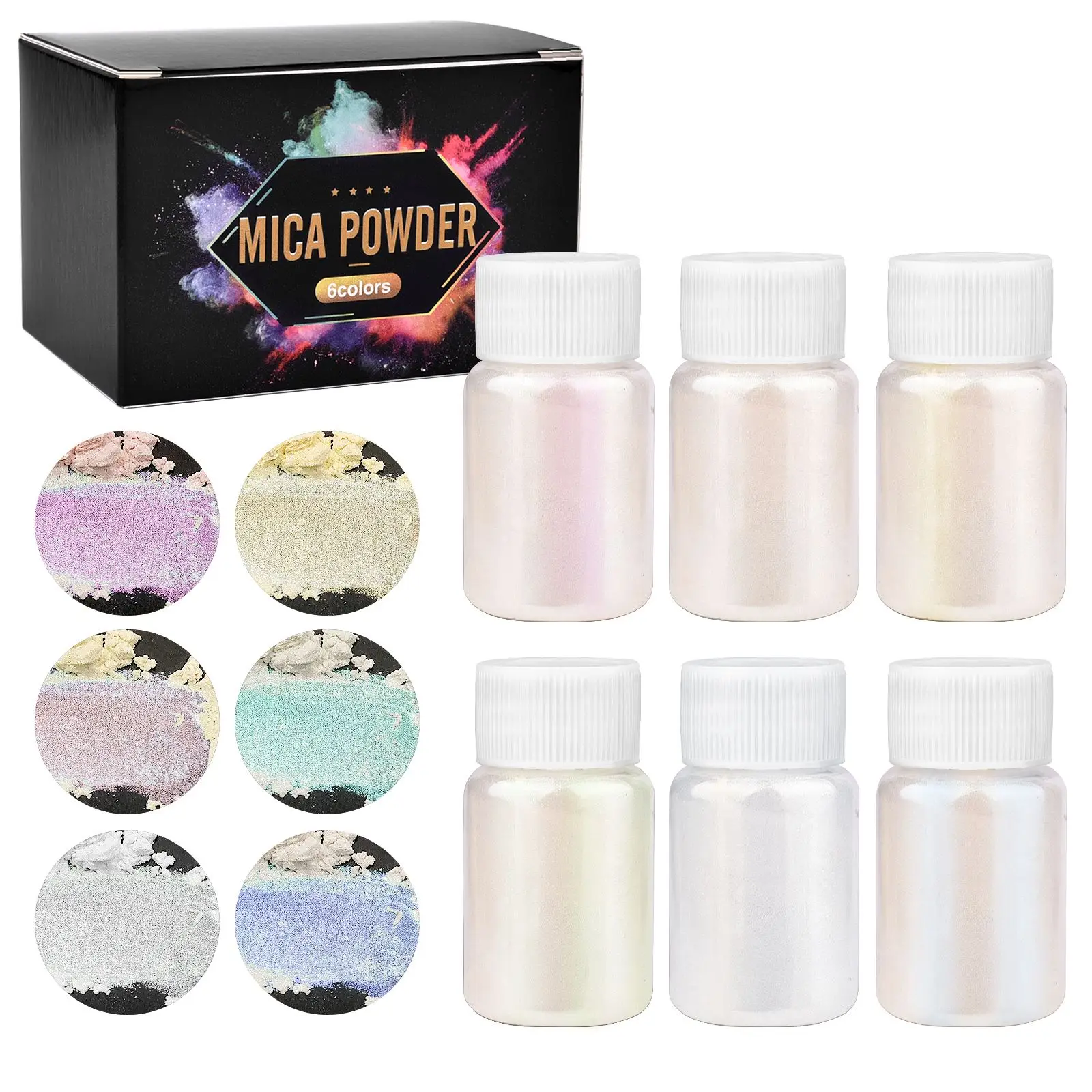 4/6bottle/Box 10g Resin Pigment Filler Pearlescent Powder -SetB11 (6 Bot... - $223.14 MXN