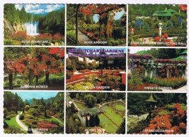Postcard The Butchart Gardens Victoria BC Multi View - $2.96