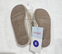 Toddler Girls' 6 Celina Moccasin Slippers Cat & Jack Gold Glitter  image 3