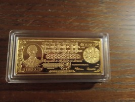 Abraham Lincoln Reproduction Of $500 Gold Certificate Bar! E8202 - £22.18 GBP