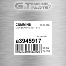 A3945917 Main Bearing Set - Std Fits Cummins (New Aftermarket) - $136.13