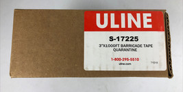 Uline (1 Roll) Quarantine Black White Caution Barricade Tape 3&quot; X 1,000&#39; - £23.96 GBP