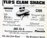 Flo&#39;s Clam Shack Menu Middletown Rhode Island  - £14.02 GBP