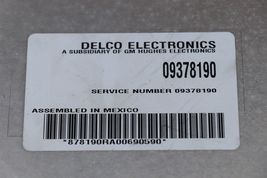 GM Cadillac Delco Electronics Bcm Body Control Module 09378190 image 4