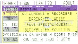 Barenaked Ladies Ticket Stub August 8 1999 Charlotte North Carolina Vtg - $24.74