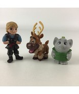 Disney Frozen Deluxe Figures Toppers 3pc Lot Kristoff Sven Rock Troll Toys - $20.23 CAD