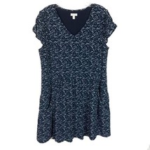 NWOT Womens Size 14 Garnett Hill Navy Blue Dot Print A-Line Pleat Skirt Dress - £25.05 GBP
