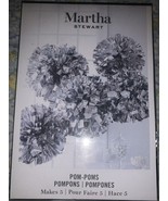 Martha Stewart Pom-Poms – Silver Base Color Décor Kit - £7.52 GBP