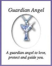 Guardian Angel Crystal Angel Pendant Necklace in Gift Box with sentiment... - $15.98