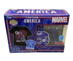 Funko Pop Captain America 36 Art Series Target T-Shirt Pop Bundle Size M Civil - £14.23 GBP